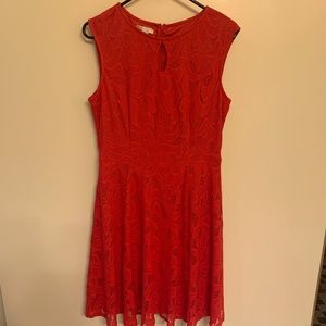 Lace dress, size 12, bright pink
